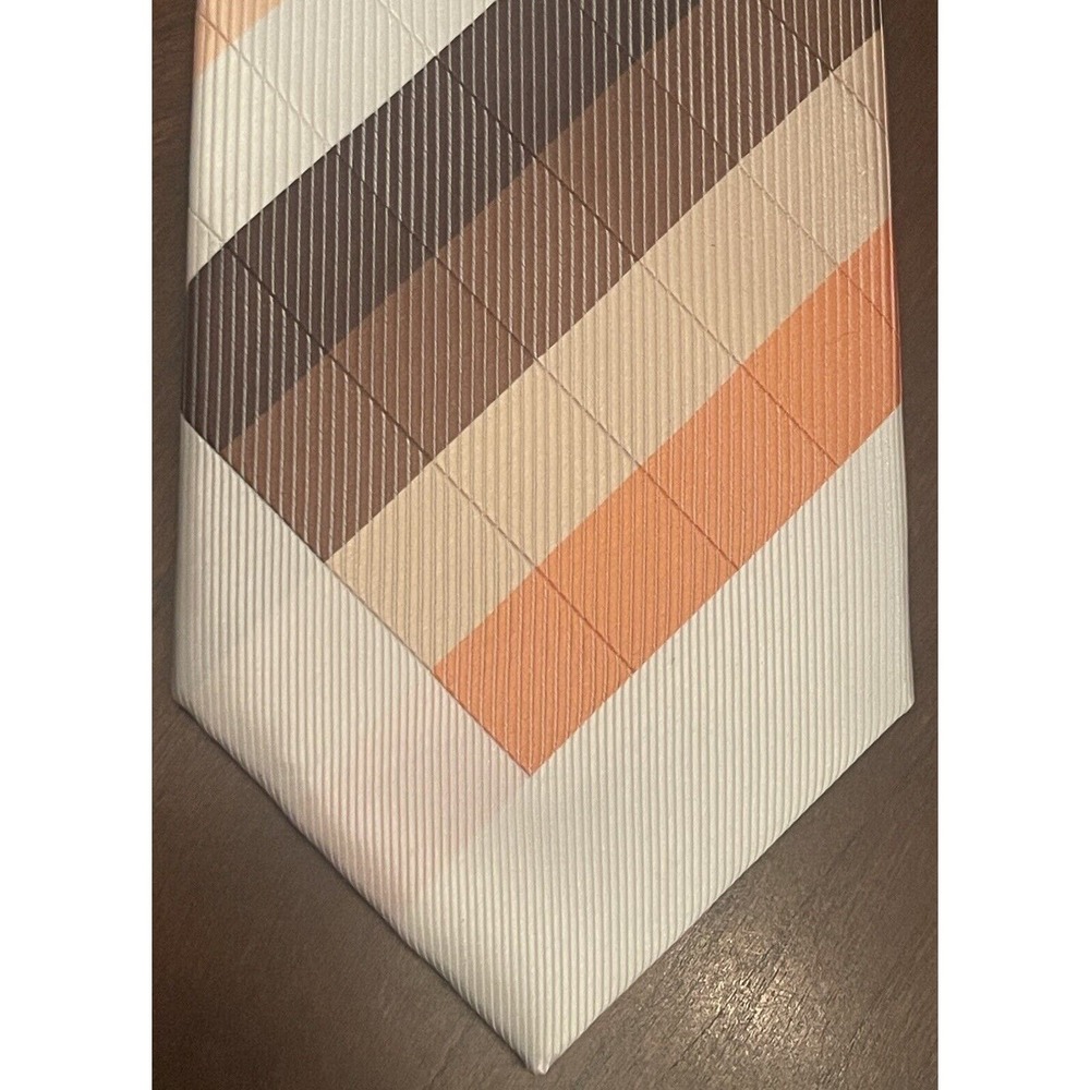 Bruno Conte By Don Jonathan Brown Orange Hand Made 100% Microfiber Made In China